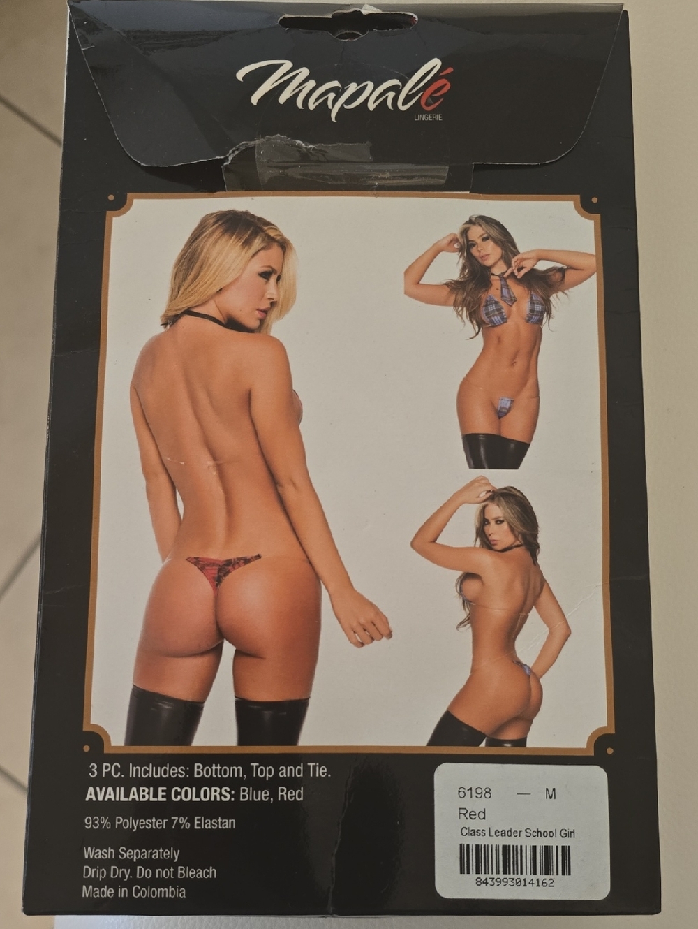 Mapalé Plaid School Girl Micro Bikini Set - Red Plaid,  New In Box Final Sale - Picture 2 of 2